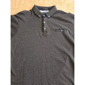Cactus Man Ricky Singh Mens Large Olive Green Textured Knit Short Sleeve Polo